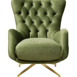 KARE Design Meubles>Fauteuil pivotant Bellissima velours vert