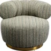 KARE Design Meubles>Fauteuil pivotant Couture Stripes bleu