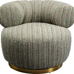 KARE Design Meubles>Fauteuil pivotant Couture Stripes bleu