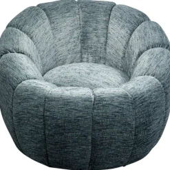 KARE Design Meubles>Fauteuil pivotant Fiori bleu