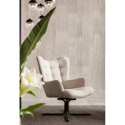 KARE Design Meubles>Fauteuil pivotant Oscar crème
