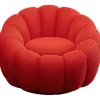 KARE Design Meubles>Fauteuil pivotant Peppo Bloom rouge
