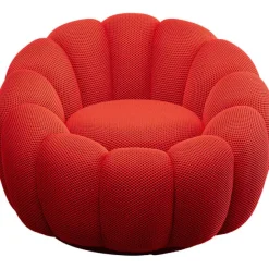 KARE Design Meubles>Fauteuil pivotant Peppo Bloom rouge