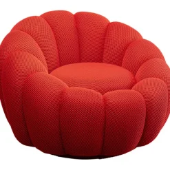 KARE Design Meubles>Fauteuil pivotant Peppo Bloom rouge