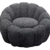 KARE Design Meubles>Fauteuil pivotant Peppo Bloom Melange noir