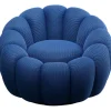 KARE Design Meubles>Fauteuil pivotant Peppo Bloom bleu