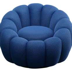 KARE Design Meubles>Fauteuil pivotant Peppo Bloom bleu