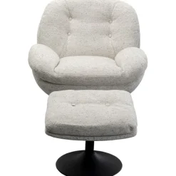 KARE Design Meubles>Fauteuil pivotant + repose-pieds Stanford