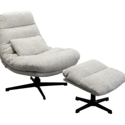 KARE Design Meubles>Fauteuil pivotant + repose-pieds Columbia