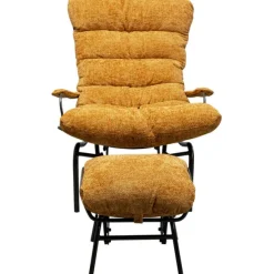 KARE Design Meubles>Fauteuil + tabouret Vienna Swing jaune