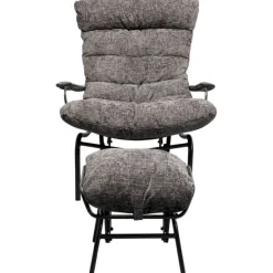 KARE Design Meubles>Fauteuil + tabouret Vienna Swing gris