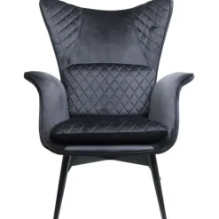 KARE Design Meubles>Fauteuil Tudor Velvet noir