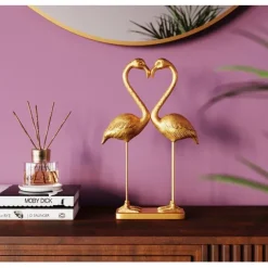 KARE Design Accessoires>Figurine décorative Flamingo Love doré 39cm