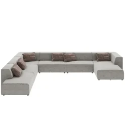 KARE Design Meubles>Grand canapé d angles Infinity Miami gris