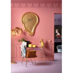 KARE Design Accessoires>Horloge murale Big Drop doré 92x127cm