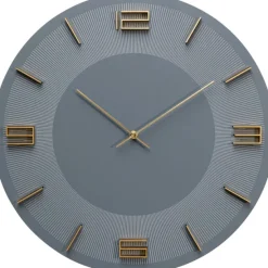 KARE Design Accessoires>Horloge murale Leonardo gris/doré Ø49cm