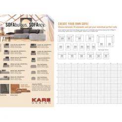 KARE Design Meubles>Infinity angle 100 Elements gris droite