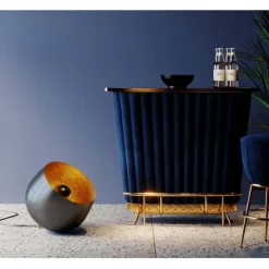 KARE Design Luminaires>Lampe de sol Apollon Smooth Graphite Ø50cm