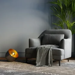 KARE Design Luminaires>Lampe de sol Apollon Smooth Graphite Ø28cm