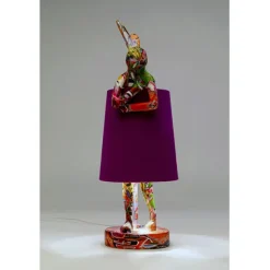 KARE Design Luminaires>Lampe à poser Animal Rabbit Graffiti/violet 50cm