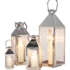 KARE Design Accessoires>Lanterne Giardino argenté (4/Set)