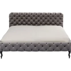 KARE Design Meubles>Lit Desire Velvet Silver Grey 160x200 cm