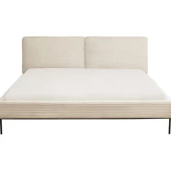KARE Design Meubles>Lit East Side velours côtelé crème 160x200