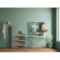 KARE Design Meubles>Meuble à chaussures Caruso 5 alu brossé