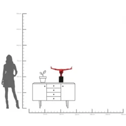 KARE Design Accessoires>Objet décoratif athlète rouge 75cm