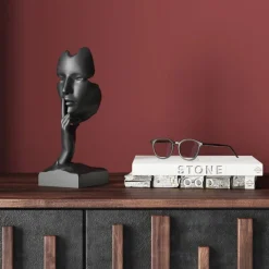 KARE Design Accessoires>Objet décoratif Quiet Face noir 31cm