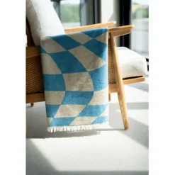 KARE Design Accessoires>Plaid Checker bleu vert 170x130cm