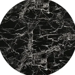 KARE Design Meubles>plateau de table Schickeria marbre noir Ø80cm