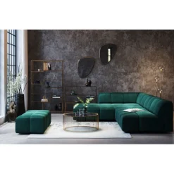 KARE Design Meubles>Pouf Belami velours vert foncé