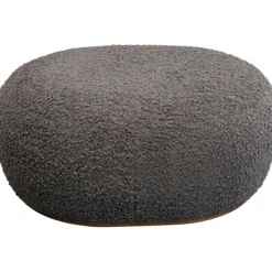 KARE Design Meubles>Pouf Pebble bouclé gris 81cm