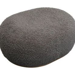 KARE Design Meubles>Pouf Pebble bouclé gris 81cm