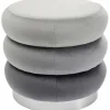 KARE Design Meubles>Pouf Sandwich gris Ø45cm