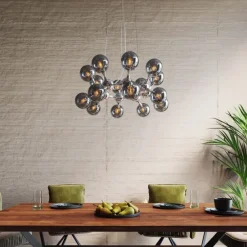 KARE Design Luminaires>Suspension Atomic Balls argenté Ø74cm