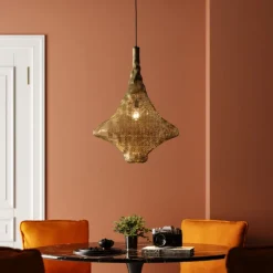 KARE Design Luminaires>Suspension Cocoon doré Ø51cm