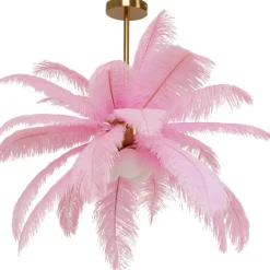 KARE Design Luminaires>Suspension Feather Palm rosé Ø87cm