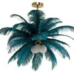 KARE Design Luminaires>Suspension Feather Palm vert Ø87cm