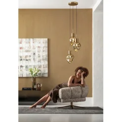 KARE Design Luminaires>Suspension Supernova Amber Tre Ø45cm