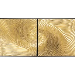KARE Design Accessoires>Tableau décoratif Wave doré (2/Set)