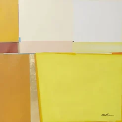 KARE Design Accessoires>Tableau encadré Abstract Shapes jaune 113x113cm
