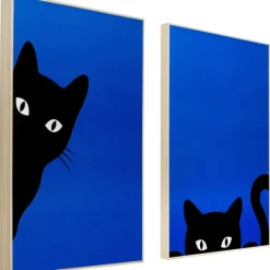 KARE Design Accessoires>Tableau encadré Ciao Gatto (2/Set)