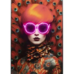 KARE Design Accessoires>Tableau encadré LED Fancy Red Lady 120x80cm