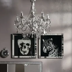KARE Design Accessoires>Tableau encadré Miroir Leopard 80x80cm