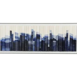 KARE Design Accessoires>Tableau encadré Shadow Skyline bleu 160x60cm