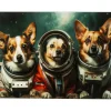 KARE Design Accessoires>Tableau en verre Astronauts Dogs 80x60cm