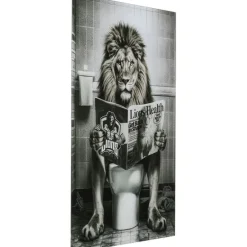 KARE Design Accessoires>Tableau en verre Bath Lion 60x80cm