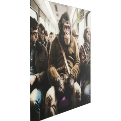 KARE Design Accessoires>Tableau en verre Commuter Monkey 60x60cm